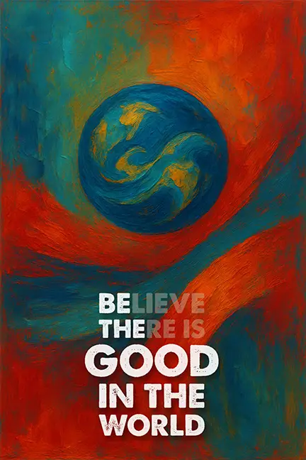 Be the good in the world globe