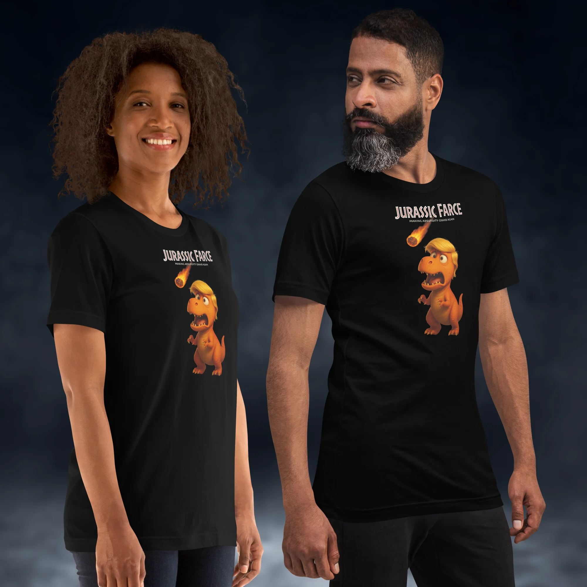 Jurassic Farce t-shirt unisex-staple-t-shirt-black-right-front-6822558a1234c Jurassic Farce